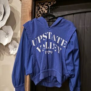 Pilcro women’s V-Neck Sweater in Vibrant Blue